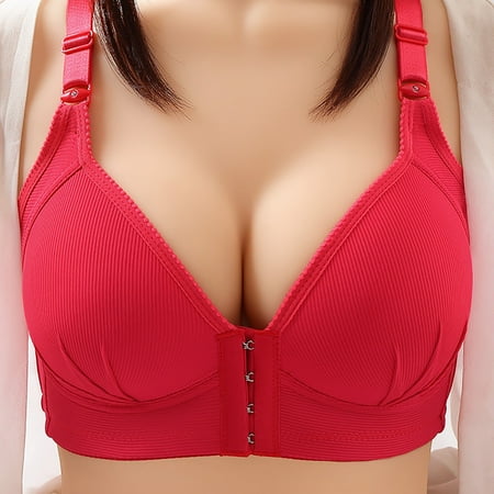 Aayomet Women s Plus Size Underwire Balconette Bra Red 46/105