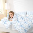 thumbnail image 3 of Manfei Blue Ribbon Bowknot Full Size Comforter Sets 3 Pieces for Kids Teens,Kawaii Bow Plaid Bedding Sets for Girls,Ultra Soft Home Decor, 3 of 6