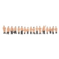 thumbnail image 2 of MYG 50Pcs Painted Figures Model Trains Layout HO Scale 1:87 Model Peopl Passenger, 2 of 9