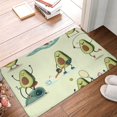 thumbnail image 4 of Gaeub Avocado for Exercise Print Door Mat with Heavy Duty Backing,Welcome Mats for Entryway, Flannel Anti-Slip Doormat, Garge Porch Entryway Mat,16x24in Outdoor Indoor Welcome Mat, 4 of 7