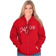 thumbnail image 3 of Hit Me Cupid Romantic Valentines Day Zip Hoodie Sweatshirt Women Brisco Brands M, 3 of 6