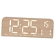 thumbnail image 5 of Reloj digital LED de escritorio, minimalista, elegante, para decoración de mesa, día de la semana. Marrón, 5 of 9