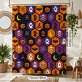 thumbnail image 2 of Halloween Shower Curtain, Patchwork Pumpkin Polyester Fabric Bathroom Decor Curtain, Machine Washable Waterproof, Halloween Holiday Gift for Women Men, 72 x 72 Inches, 2 of 7