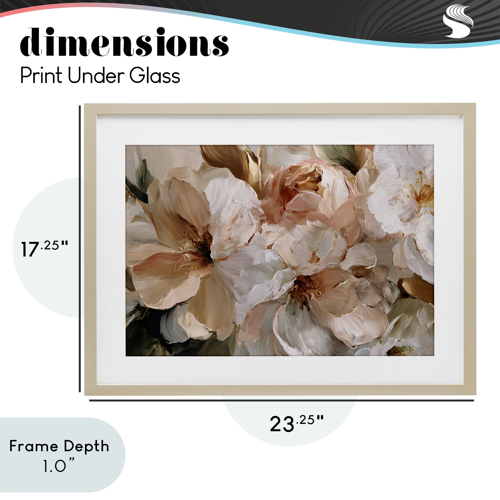 Stupell Industries Pink Brushstroke Petals Birch Framed Print Under Glass, design by Jacky Ngan