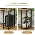thumbnail image 3 of HOMCOM 78.75" Double Computer Desk - 2 Person Home Office Desk w/ Monitor Shelf & CPU Stand, Brown, MDF/Steel, Industrial Style, for Study/Work, 3 of 10