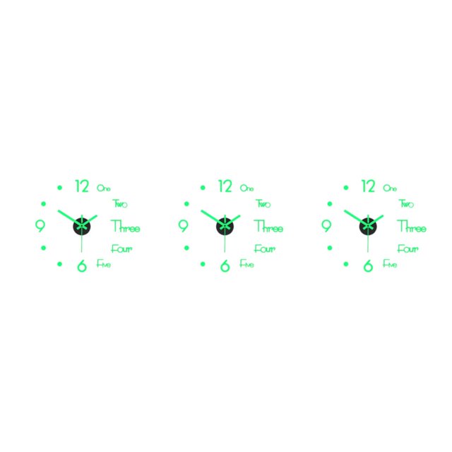Reloj de pared Kearding luminoso sin marco acrílico DIY movimiento cuarzo pegatinas Tipo calcomanías modernas dormitorio