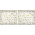 thumbnail image 3 of Leaves Pattern Kitchen Curtains 2 Panels UV Protected Tier Curtains, Half Window Curtains Kitchen Tiers for Guest Room Bathroom Sink Laundry Room Basement,24 x 27 Inch, 3 of 7