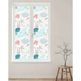 thumbnail image 2 of Window Privacy Film, Teal Coral Red Sun Blocking Window Tint Film Heat Control One Way Blackout Window Film, Summer Beach Starfish Turtle Nautical Anchor Non Adhesive Static Cling 17.7x78.7 In, 2 of 7
