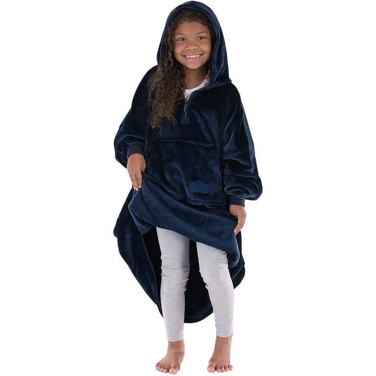The Comfy Dream Lite 613 Lite Quarter Zip Wearable Juniors Blanket Navy H230584130000 2 Pack Walmart