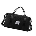 thumbnail image 3 of Bolsa de lona de viaje Colamx resistente al agua gran capacidad multiusos duradera para deportes gimnasio Negro, 3 of 8