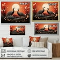 thumbnail image 4 of Designart "Mystic Silhouettes Of Ostriches By The Pond I" Ostriches Floater Framed Wall Decor, 4 of 5