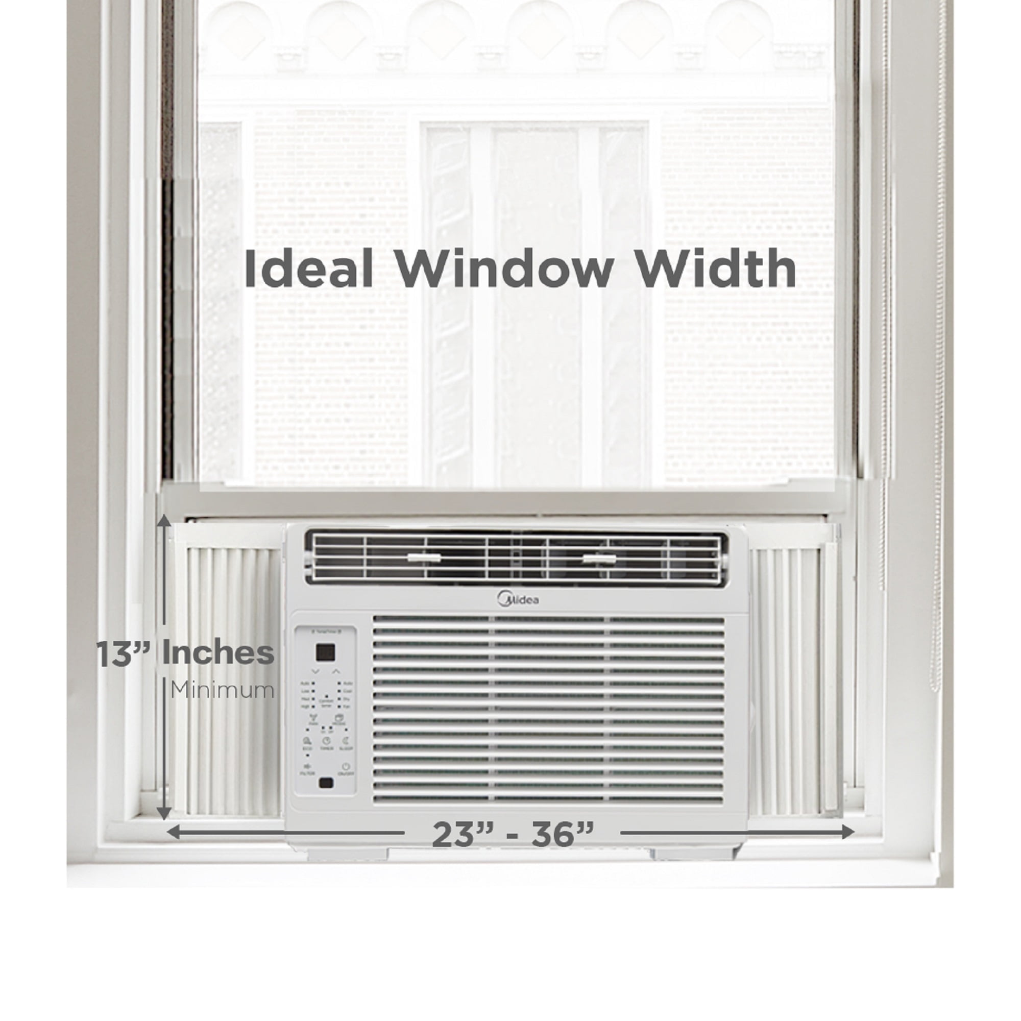 Restored Midea 5,000 BTU 150 Sq ft Window Air Conditioner with Remote, White, RMW05RWW, (Refurbished)