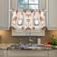 thumbnail image 2 of Yayeee Kitchen Curtains Tier Pair Light Filtering 27"x36" Rod Pocket Short Cafe Window Panel, Fall Coffee, 2 of 7