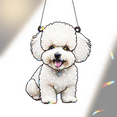 thumbnail image 6 of 89Bloom Bichon Frise Stained Glass Hologram Ornament, Dog Stained Glass Suncatcher Ornaments Home Decor, Dog Holographic Ornaments, 6 of 7