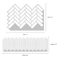 thumbnail image 5 of Walplus Peel and Stick Backsplash White Herringbone 3D Tile Decals 8 Sheets 11" x 8", 5 of 7
