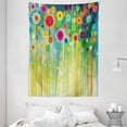 thumbnail image 1 of Flower Tapestry, Abstract Dandelion Inspired Spiral Blooms Petals Geometrical Shapes Nature Art Theme, Wall Hanging for Bedroom Living Room Dorm Decor, 60W X 80L Inches, Multicolor, by Ambesonne, 1 of 2