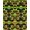 Lime Green Orange Black, Pattern 4, variant on ODIKA Halloween Border Pastel Cartoon Whimsical Vintage Goth Skull Spooky Playful for Master Suite, California King, Under Bed, Foldable Easy Care