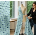 thumbnail image 5 of Soimoi Green Cotton Cambric Fabric Anchor Hook Nautical Print Sewing Fabric Yard 42 Inch Wide, 5 of 7