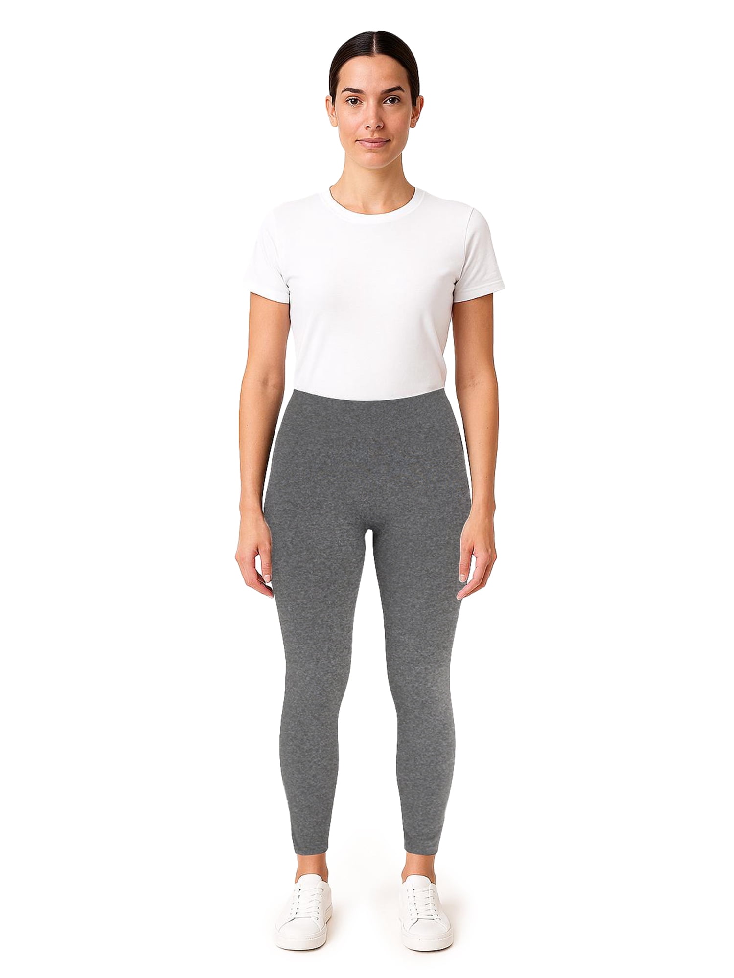 MUK LUKS Women's 2 Pair Jersey Fleece Lined Leggings, 2 Pack, Sizes S/M to 1X/2X