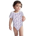 thumbnail image 3 of Balery Lavender Flowers Pattern Baby Climbing Clothes Infant Bodysuit Cute Infant Bodysuit Baby Romper-3 Months, 3 of 7