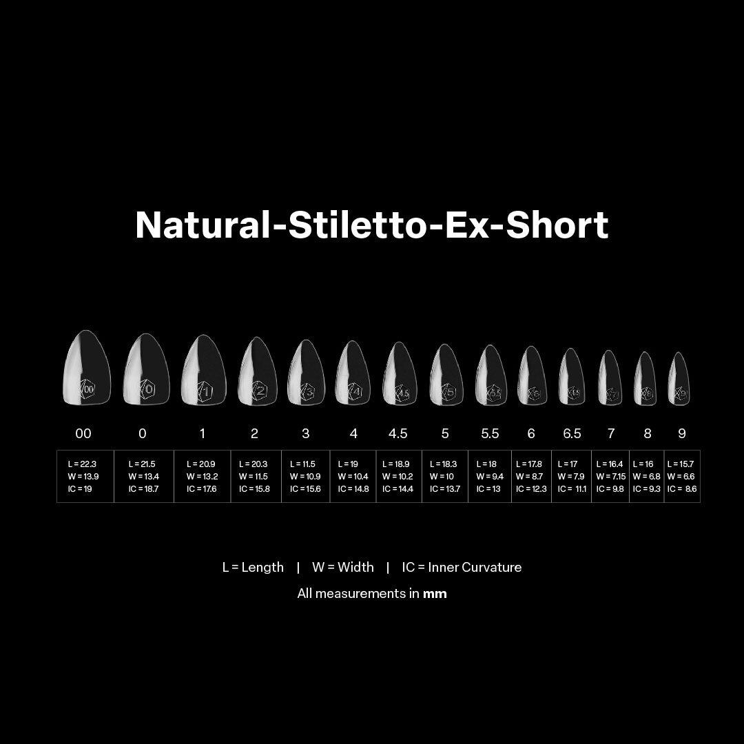 Apres Gel-X Natural Stiletto Extra Short 2.0, 600 pcs.