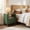 Green + 1 Drawer + Bedroom + Farmhouse,Mid-Century Modern + Drawers + Wood, variant on Williamson Nightstand with Drawer and Shelf, Black, 21"W