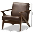 thumbnail image 6 of Bowery Hill Faux Leather Accent Arm Chair in Brown and Brown, 6 of 6