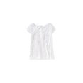 thumbnail image 1 of Aeropostale - Camiseta adornada con detalle de encaje para mujer, blanca, extra pequeña, 1 of 1