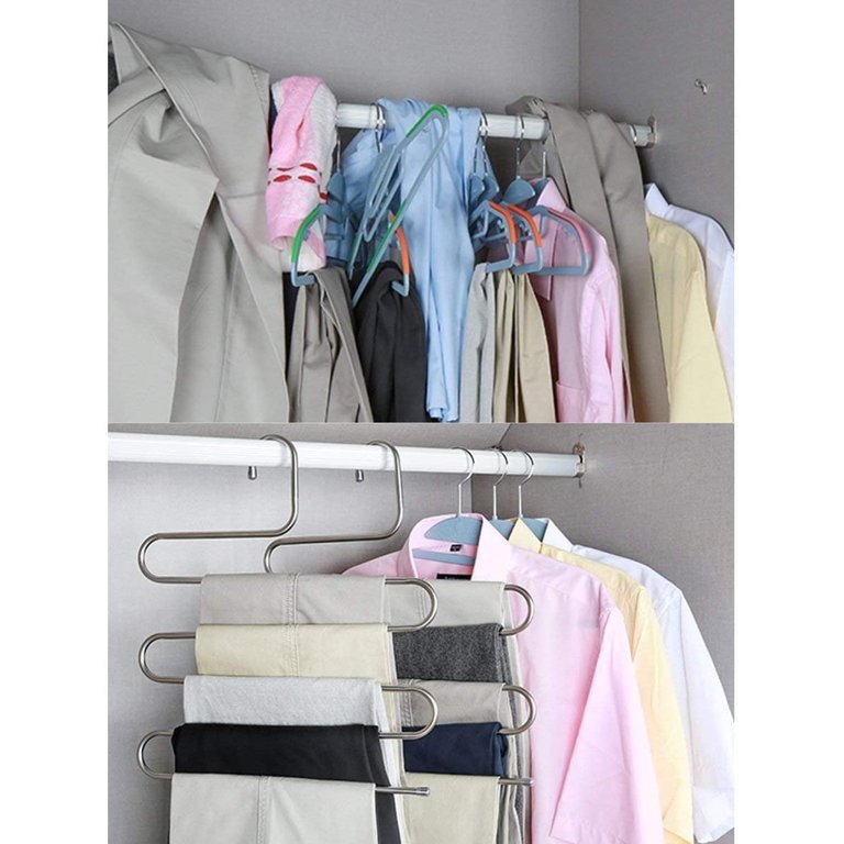 Space Saving Multi-layer Hanger Hooks Wardrobe Clothes Rack Hanger  Organizer Bag Hanger Scarf Belt Hanging Rack Closet Hanger