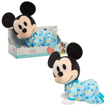 Disney Baby Musical Crawling Pals Plush, Mickey Mouse, Interactive Crawling Plush, Stuffed Animal, Officially Licensed Kids Toys for Ages 09 Month, Gifts and Presents