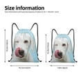 thumbnail image 4 of Kdxio Puppy Licks Nose Print Drawstring Backpack Bag,Waterproof Draw String Back Sack, Gym Drawstring Bags Swim Bag For Unisex, 4 of 9