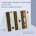 thumbnail image 3 of Yayeee Toggle Light Switch Wall Plate 3-Gang 6.37"x4.48" Decorative Outlet Cover, Beige Abstract Dots, 3 of 7
