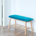 thumbnail image 6 of StorageWorks Tufted Fabric Bench Ottoman Bench, Blue, 6 of 6