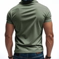 thumbnail image 4 of KLHDSF Men's Polo Shirts Short Sleeve Casual Summer Cotton Shirts for Men Performance Collared Golf Shirts Army Green L, 4 of 5