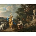thumbnail image 2 of Jan Mijtens 18x15 Black Ornate Wood Framed Double Matted Museum Art Print Titled - Granida and Daiphilo, Double Portrait of a Young Couple (C. 1640 - C. 1670), 2 of 5