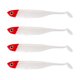 thumbnail image 3 of Señuelo de pesca suave con cola de paleta, 95mm, 4g, accesorios de pesca con cebo blando (blanco), 4 Uds., 3 of 6