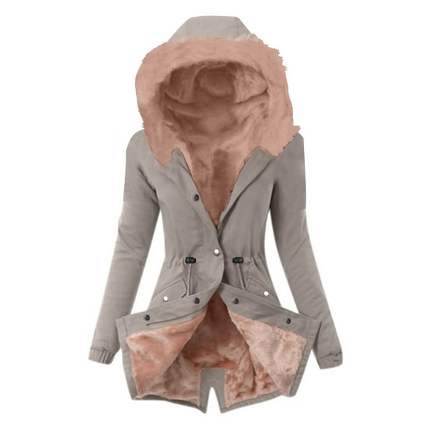 Abrigo Con Forro Para Damas Chaqueta Larga Gruesa Y Cálida de Invierno Para Mujer Abrigo Con Capucha Odeerbi ODB-6