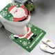 thumbnail image 5 of Tapetes de poliéster para decoración navideña, tapetes navideños para baño, juego de dos piezas, imitación cachemira, lavables, resistentes al desgaste, aptos para fiestas, decoración de baño, Hallowe, 5 of 6
