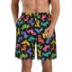 thumbnail image 1 of Balery Colorful Geometric Dog Traje de Baño Estilo Hawaiano para Hombre, Shorts de Secado Rápido con Bolsillos-Large, 1 of 6