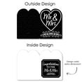 thumbnail image 6 of Big Dot of Happiness Mr. and Mrs. - Black and White Wedding Congratulations Giant Greeting Card - Big Shaped Jumborific Card, 6 of 7