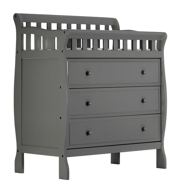 Dream On Me Marcus Changing Table And Dresser Storm Gray