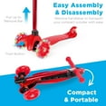 thumbnail image 5 of WYDK Kids Mini Kick Scooter Toy w/ Light-Up Wheels, Height Adjustable T-Bar, Foot Break - Red, 5 of 14