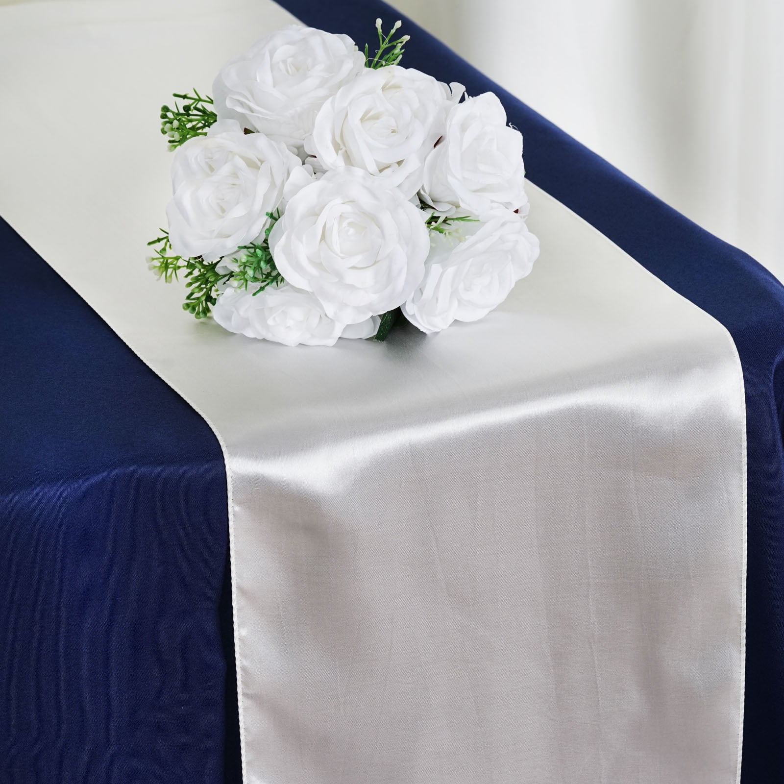 10Pcs Satin Table Runner Tablecloth Wedding Party Banquet Home Decor 12"x108" 