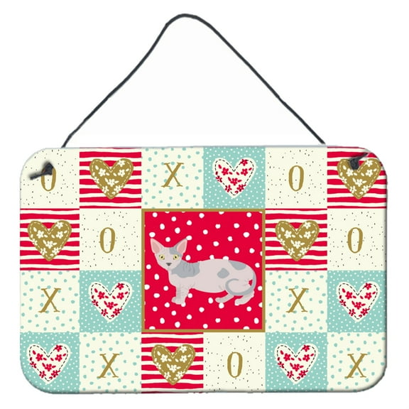 Carolines Treasures CK5649DS812 Minskin Cat Love Wall or Door Hanging Prints 8x12 multicolor