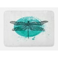 thumbnail image 1 of Dragonfly Bath Mat, Abstract Drawing in Detailed Line Art Style Insect on Plain Backdrop, Plush Bathroom Decor Mat with Non Slip Backing, 29.5" X 17.5", Seafoam Charcoal Grey, by Ambesonne, 1 of 2