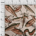 thumbnail image 2 of oneOone Cotton Flex Brown Fabric Fish Craft Projects Decor Fabric Printed By The Yard 40 Inch Wide, 2 of 4