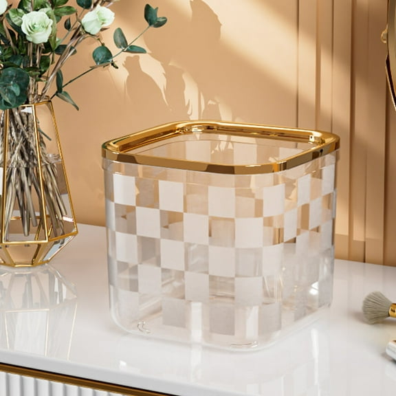 Vxdvou Desktop Small Trash Can with Lid, Compact Plastic Waste Bin for Office & Bedroom, Pressure Ring for Stability, Non-Slip Design, Portable Waste Basket for Compact Spaces and Easy Cleaning