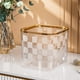 thumbnail image 1 of Cubo de basura, bote de basura de escritorio, pequeño, de gran valor, bonito, con aro de presión, sin tapa, para cocina, mesa, dormitorio, almacenamiento, grande, antideslizante, con fondo elevado., 1 of 6