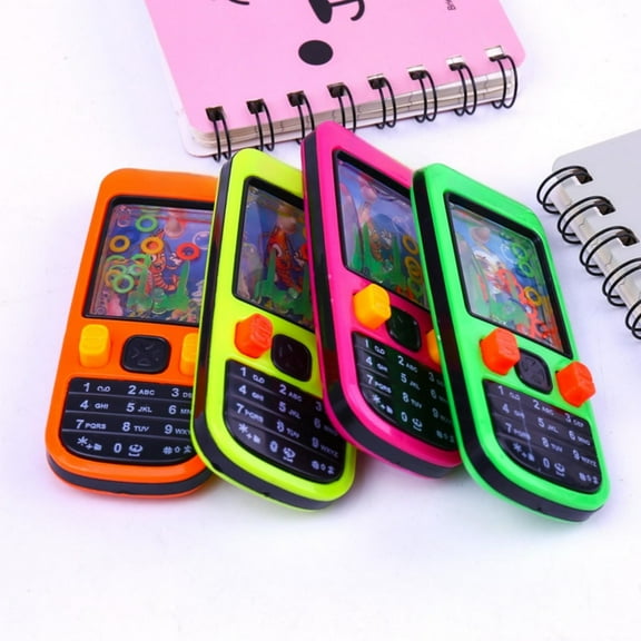 Retro Toy Water Set Mobile Phone Design Handheld Game Underwater Ring DIY Craft Activity for Kids Adults Play