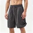 thumbnail image 5 of Daiosportswear Men'S Summer Quick Dry Nylon Shorts, Elastic Drawstring Waist Breathable Sports Shorts with Deep Pockets, for Running, Gym and Casual Wear Dark Gray L(L), 5 of 6